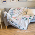 Popular design woven polyester blanket blanket for sofa